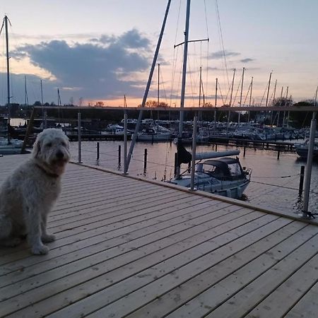 Hausboot Gluecksmomente Mit Dachterrasse In Schleswig Am Ostseefjord Schlei Exterior foto